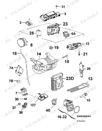 Взрыв-схема стиральной машины Aeg Electrolux LAV48495 - Схема узла Electrical equipment 268